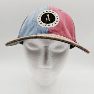 VINTAGE | Ashworth Golfwear suede colourbock adjustable cap hat